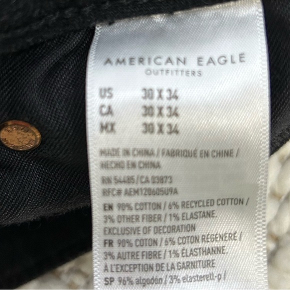 American Eagle Outfitters Black Ripped Skinny Jeans - Picture 9 of 11